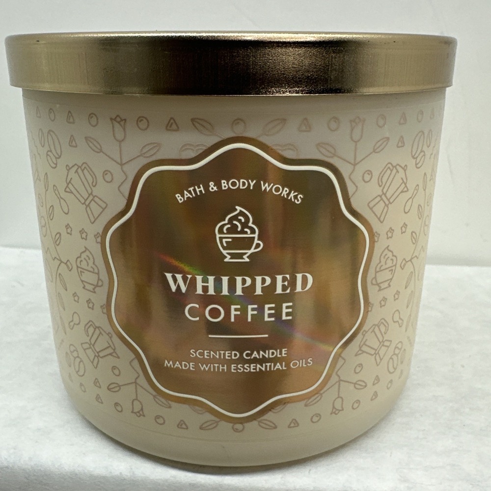 Bath & Body Works WHIPPED COFFEE 3-Wick Candle 14.5 oz Espresso Cream Sugar